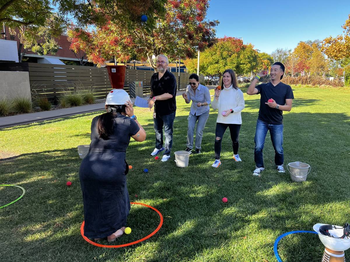 Bucket Head Challenge at a team event