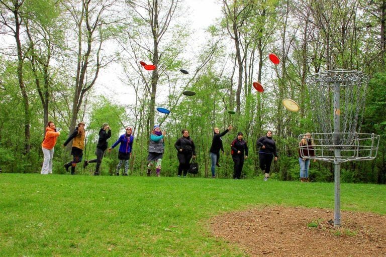Frisbee Golf at a team event