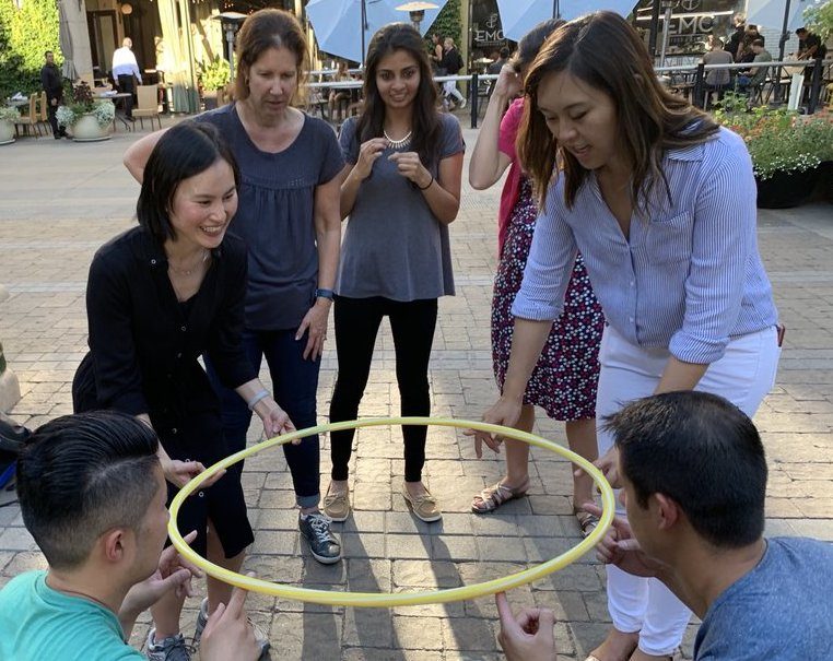 Helium Hoop at a team event