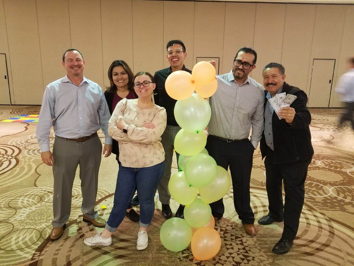 Leaning Tower at a team event