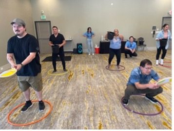 Paddleball at a team event